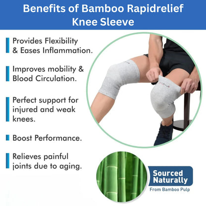 Pain Relief Bamboo Compression Knee Sleeves (Pack 4)